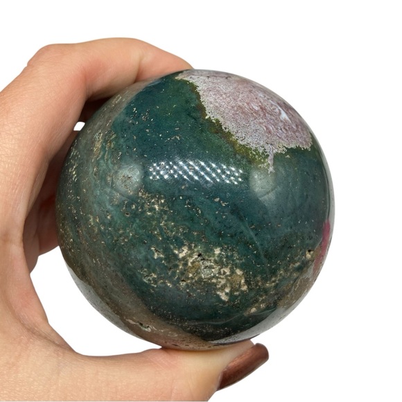 Ocean Jasper Sphere Natural Stone Crystal Crystals 73mm - Picture 6 of 10